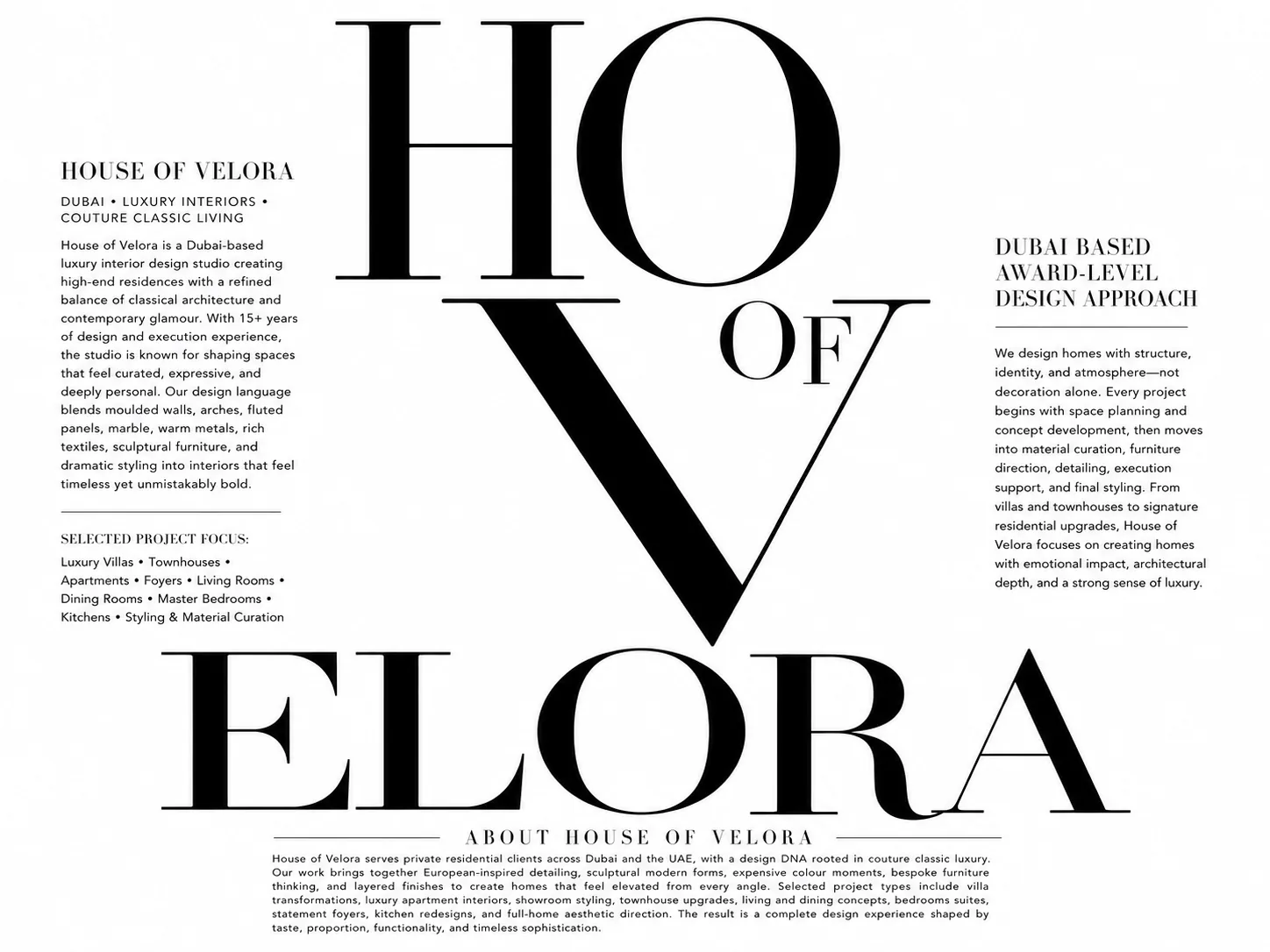 About House of Velora — Studio Profile
